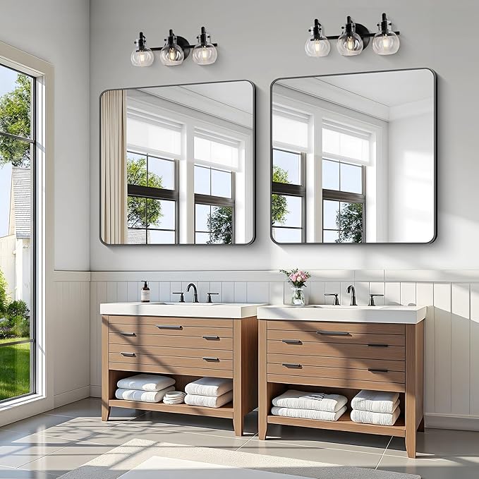 KOCUUY 42"x42" Large Square Vanity Mirror, Modern Design of Upgraded - Image 2
