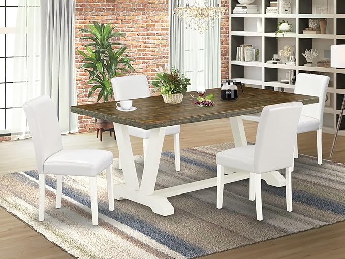 East West Furniture V077AB264-5 5 Piece Dinette Set - Image 2