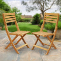 Tranquillo Anya Acacia Wood Folding Chairs Set of 2 – 400lbs Capacity, No by Tranquillo