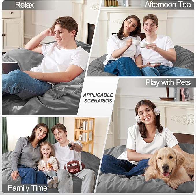 Homguava 3FT Bean Bag Chair: 3' Bean Bags - Image 4