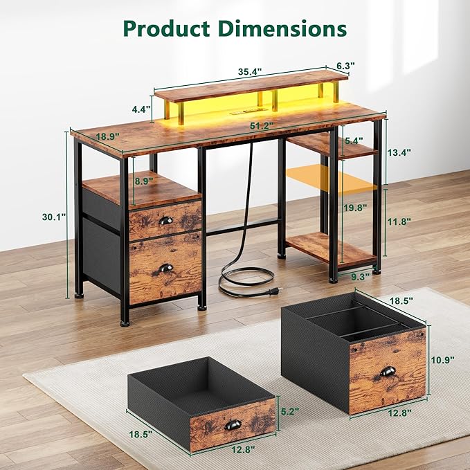 Furologee 51" Computer Desk - Image 2