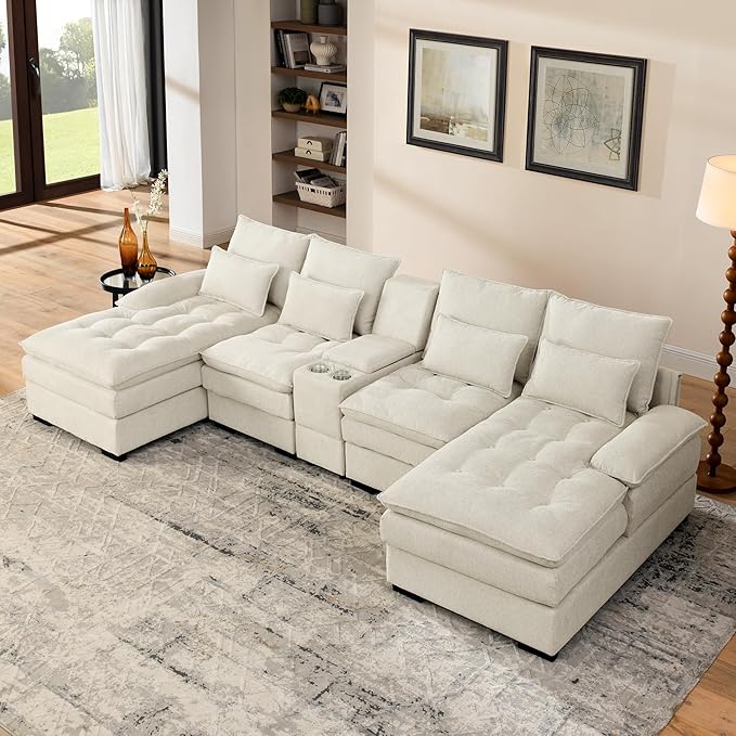 130" U-Shaped Sectional Sofa by FAVSH