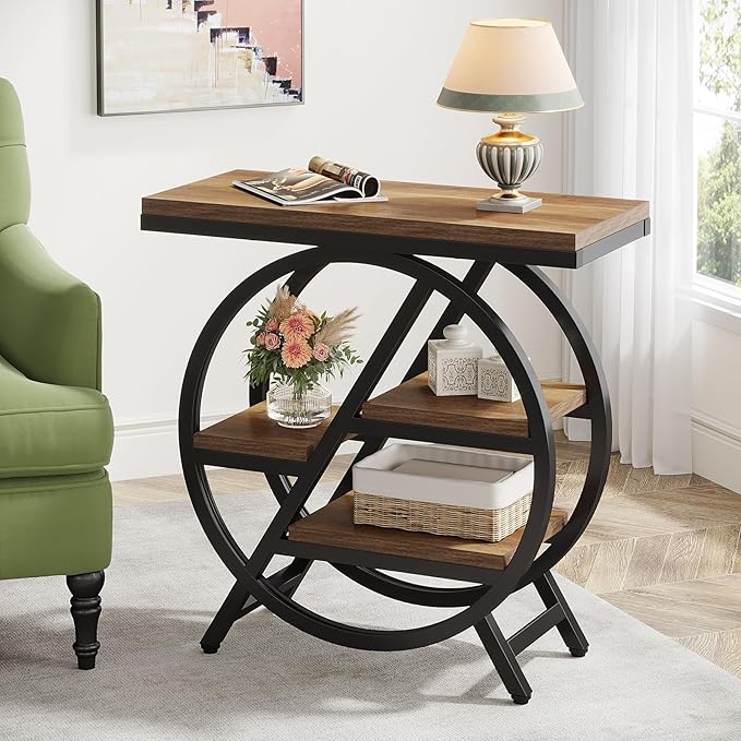 Tribesigns End Table Set of 2, 3-Tier Narrow Sofa Side Table - Image 3