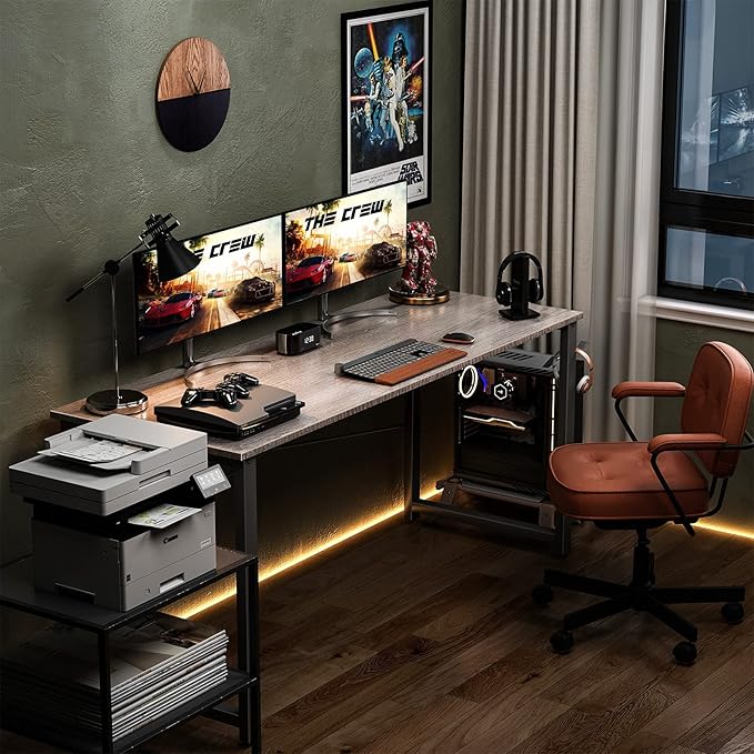 Coleshome 55 Inch Computer Desk, Modern Simple Style Desk - Image 5