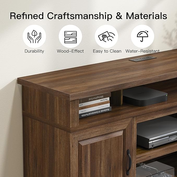 Marsail Modern Farmhouse TV Stand, Entertainment Center - Image 5