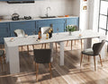 KEIKI 20-118.5"L Extendable Foldable Dining Room Table by Unknown