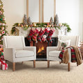 COLAMY Modern Wingback Living Room Chair Set of 2, Upholstered Fabric Accent by COLAMYINC