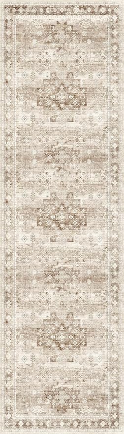 Boho 2x7 Long Runner, Neutral Farmhouse Bedside Rug, Small Throw Runners - Image 8