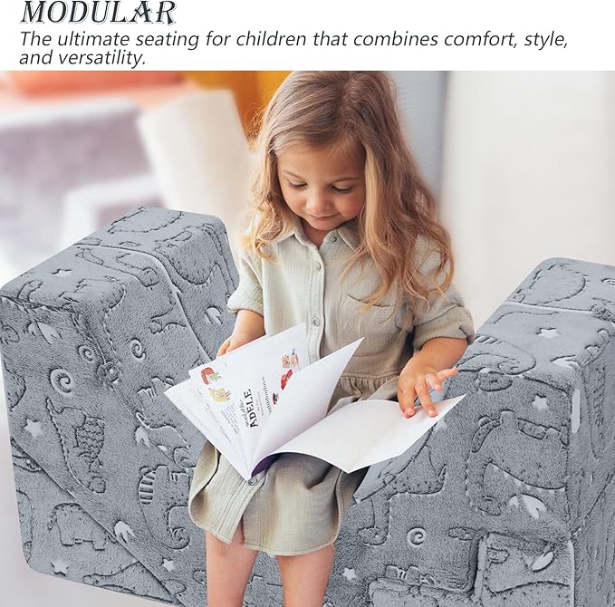 MeMoreCool Foam Climbing Toddler Couch, Modular Kids Sofa - Image 9