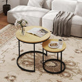 Nesting Tables Set of 2, Round Coffee Table, Small Nesting Coffee Table by Otterease