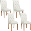 Yaheetech Dining Chairs Set of 4 Fabric Upholstered Dining Room Chairs by Yaheetech