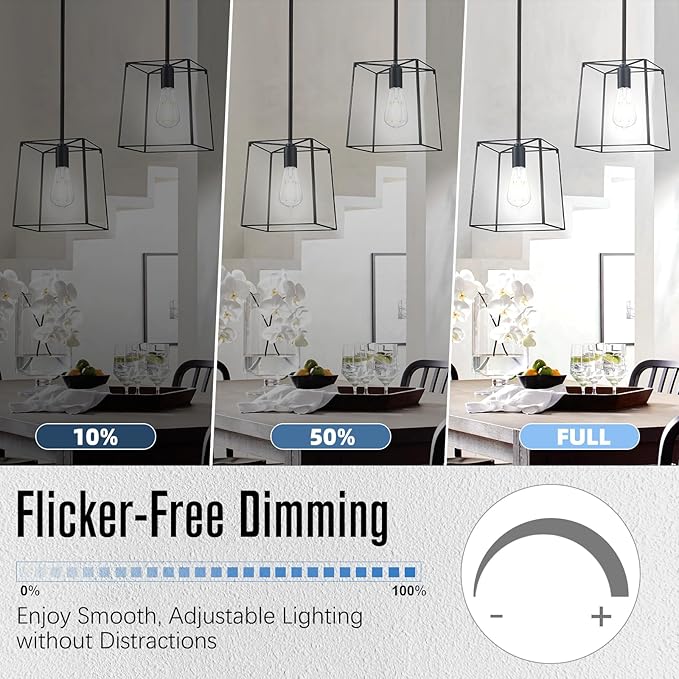 Edison Bulbs Dimmable, E26 LED Bulb 60 watt Equivalent, Cool White 4000K - Image 3