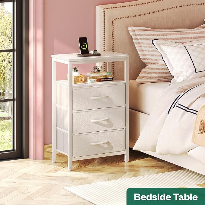 Huuger Nightstands Set of 2, 27.6 Inch End Tables - Image 4