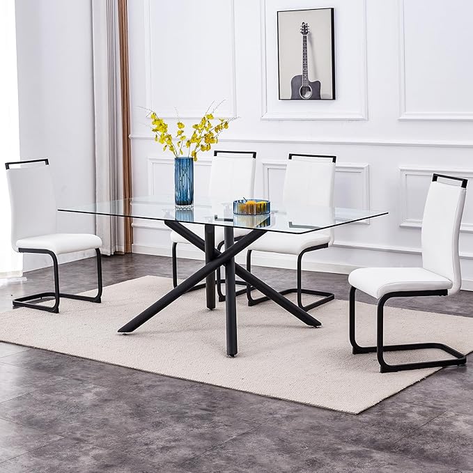 Modern Dining Chairs Set of 4, High Back Kitchen Chairs, Side Room Chair - Image 3