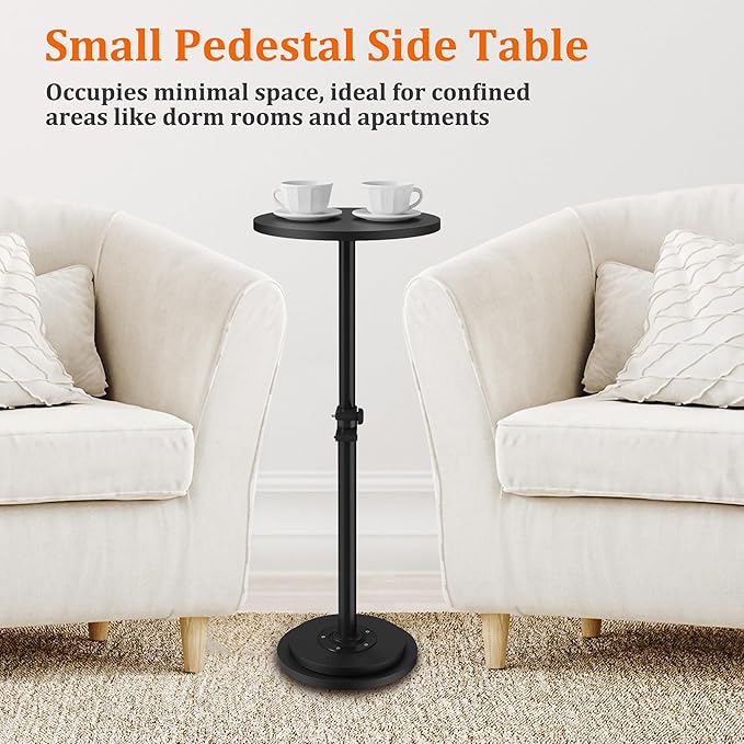2Pack Drink Table, Small Round Side Table - Image 3