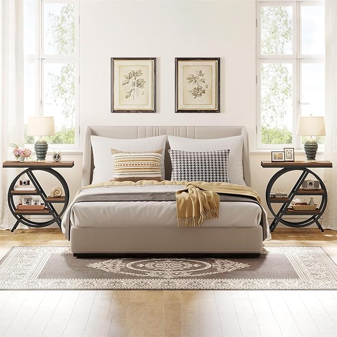 Tribesigns End Table Set of 2, 3-Tier Narrow Sofa Side Table - Image 4