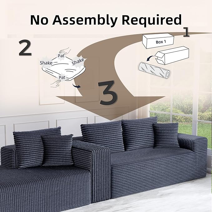 Cloud Sectional Couch, 104”L-Shape Large Oversized Sofa - Image 4