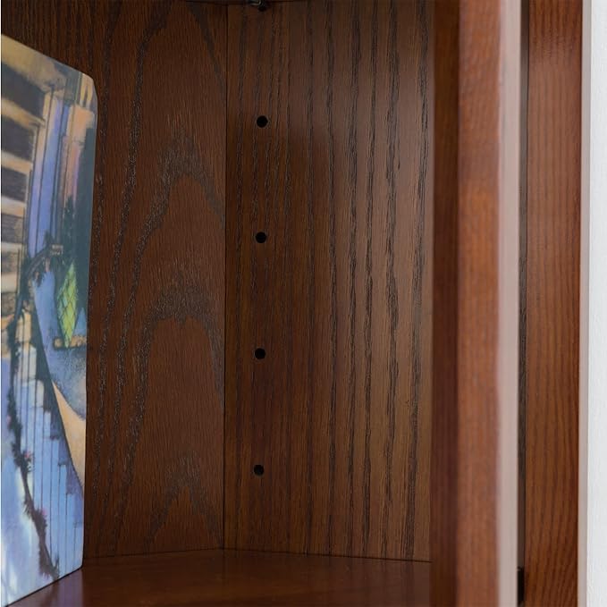 Leick Home 82263 Mission Mantel Height Corner Bookcase - Image 10