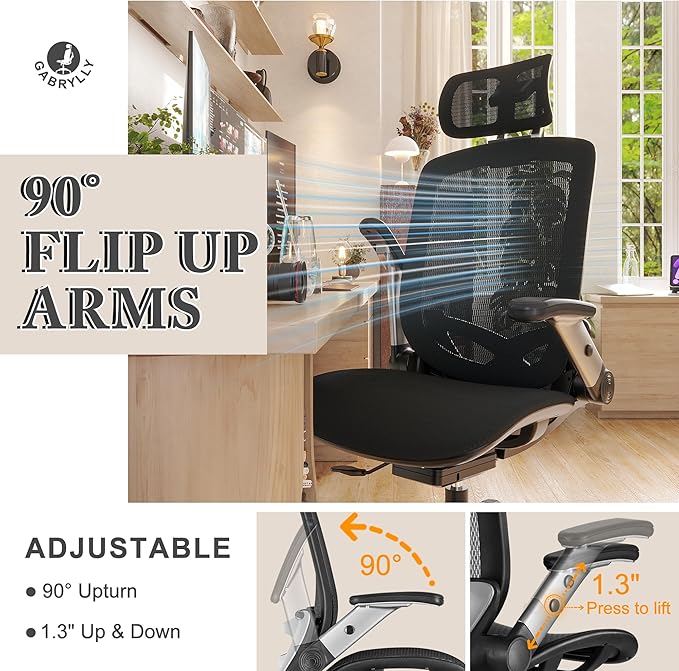GABRYLLY Ergonomic Office Mesh Chair, High-Back Desk Chair - Image 5