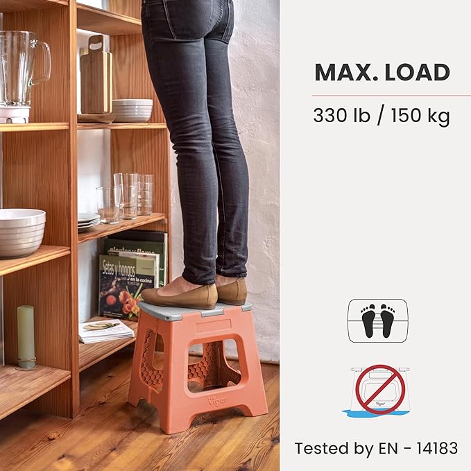Vigar Compact Step Stool Foldable, 12-1/2-inch Step Stools - Image 5