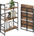 BHG Vintage Multifunctional Folding Bookshelf, No-Assembly Plant Stand Storage by BHG