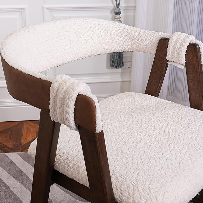 CONSDAN Dining Chairs Set of 2, Solid Wood Frame, Sturdy Construction, - Image 5
