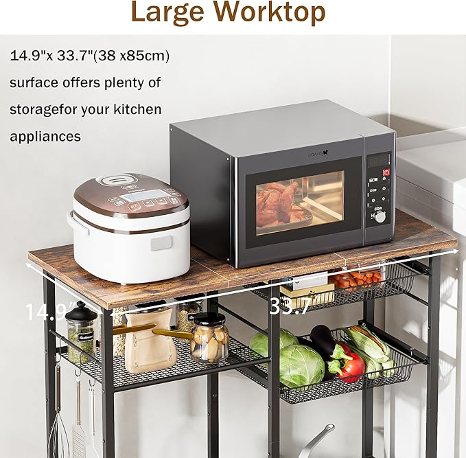 Kitchen Baker’s Rack, Microwave Stand - Image 4