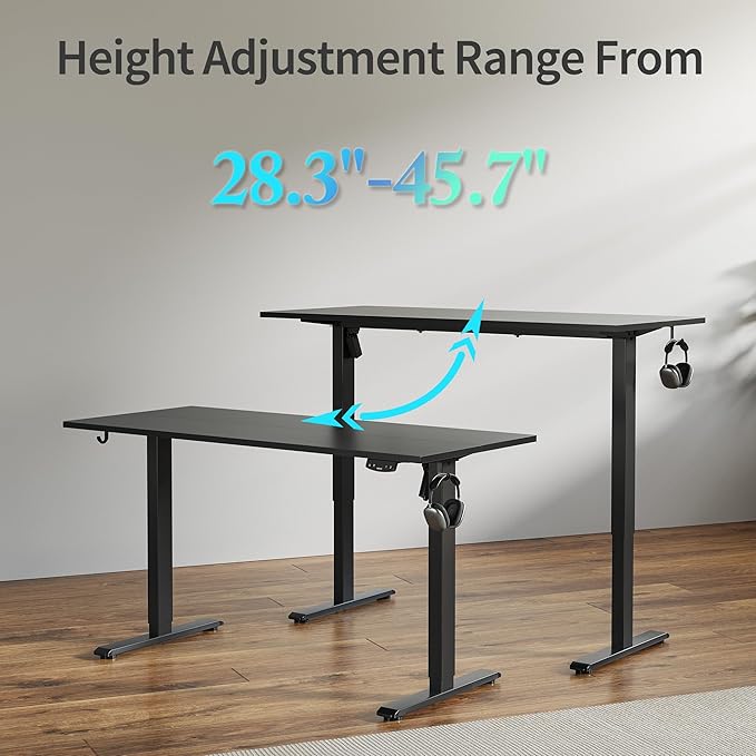 Agilestic Electric Standing Desk, Large 60 x 24 Inches Height Adjustable Desk - Image 7