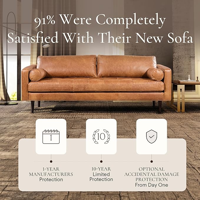 Poly & Bark Napa Leather Couch - Image 8
