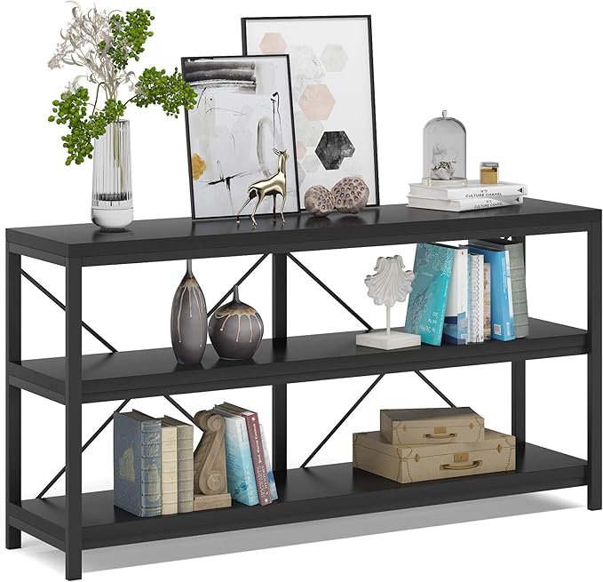 Tribesigns Sofa Table, 3 Tiers TV Console TV Stand Long Sofa Table by Tribesigns
