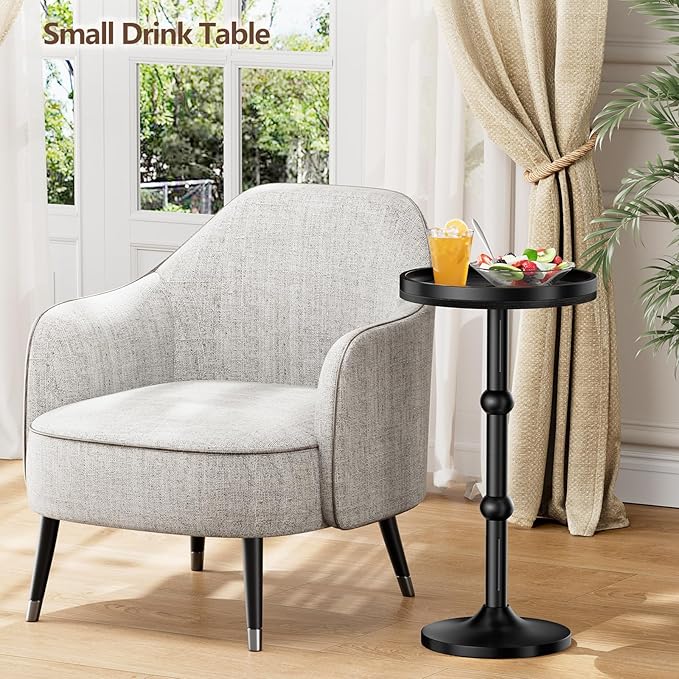 Small Round Side Table, Coffee Drink Table - Image 2