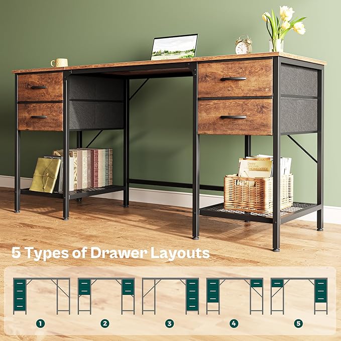 Huuger 63 Inch Computer Desk - Image 7