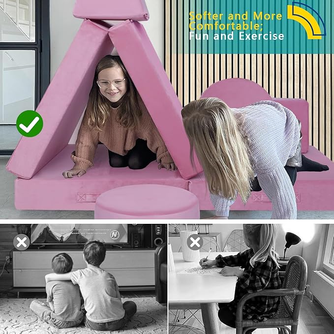 MeMoreCool 8-Piece Modular Kids Play Couch - Image 7
