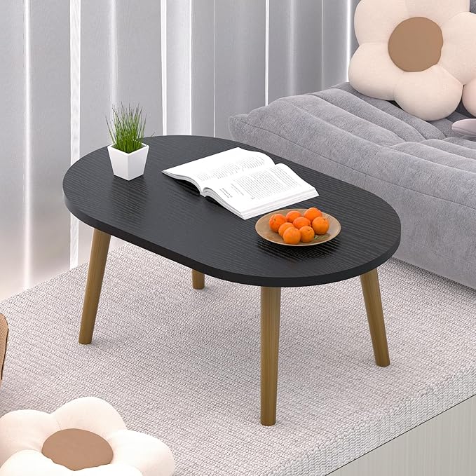 Small Coffee Table for Small Space, Low Table, Floor Table Desk for Sitting on - Image 4