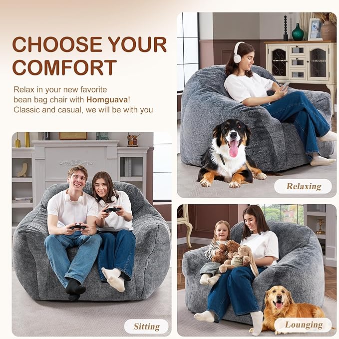 Homguava Bean Bag Chair Bean Bag Chairs - Image 5