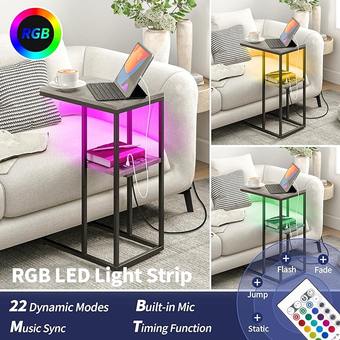 Yoobure LED C Shaped End Table - Image 4