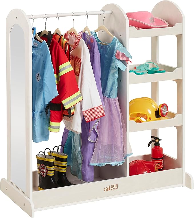ECR4Kids Dress Up Center with Mirror, Costume Organizer - Image 12