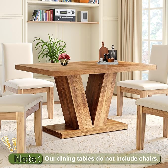 NicBex 47" Dining Table for 4 People, Farmhouse Dinner Table Small Dining Room - Image 4
