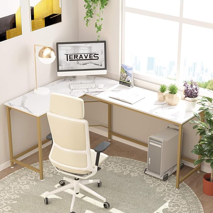 Teraves Reversible L Shaped Desk White - Image 4