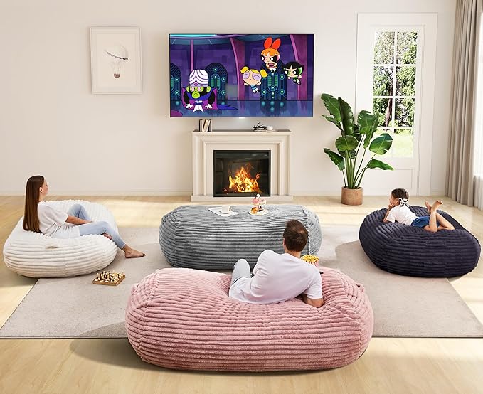 Hobestluk 4FT Bean Bag Chairs Adult Bean Bag - Image 8