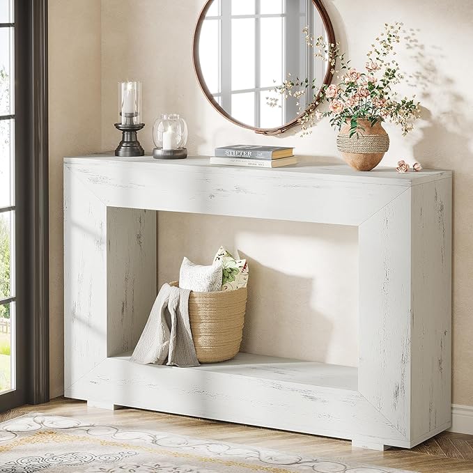 Tribesigns Farmhouse Console Table, 47 Inches Entryway Console Table - Image 3