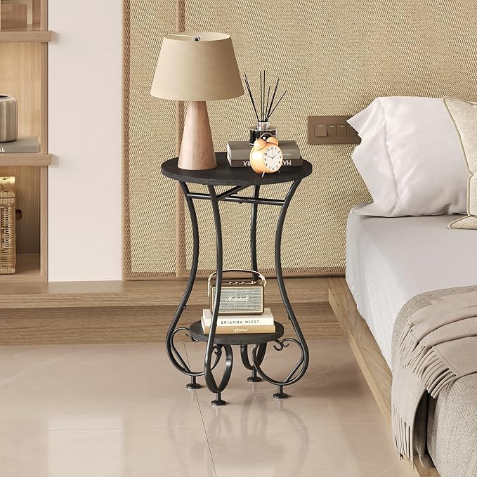 Side Table, Small Round End Table - Image 6