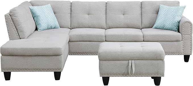 Ball & Cast 98" L Shaped Sectional Couch - Image 14