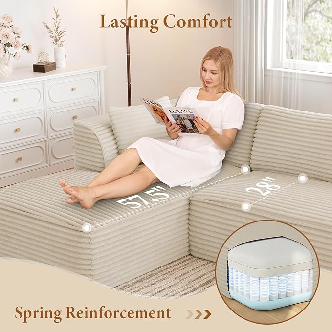 Vesgantti 106" Boneless Couch - Image 3