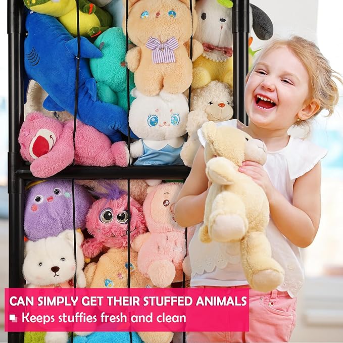 Stuffed Animal Zoo Storage Stuffed Animal Holder PVC Plush Storage Organizer - Image 5