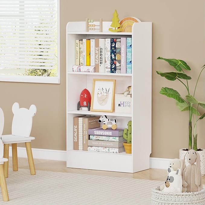 Lkeiyay Montessori Toy Shelf, 4-Tier Kids Storage Organizer, Kid Book Shlef - Image 2