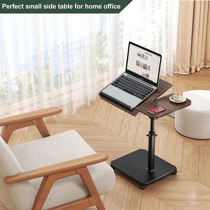 Adjustable Height C Shaped End Table - Image 3