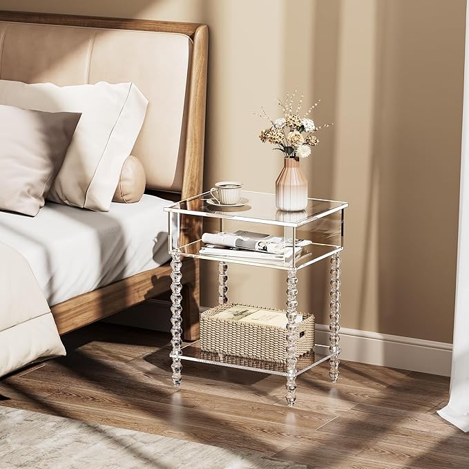 Acrylic Side Table, Nightstand for Living Room - Image 2
