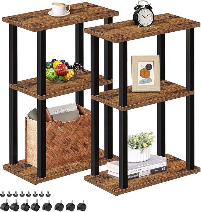 TUTOTAK Small Side Table, Narrow End Table, Bedside Table, Couch Side Table by WelcometotheTUTOTAKHome