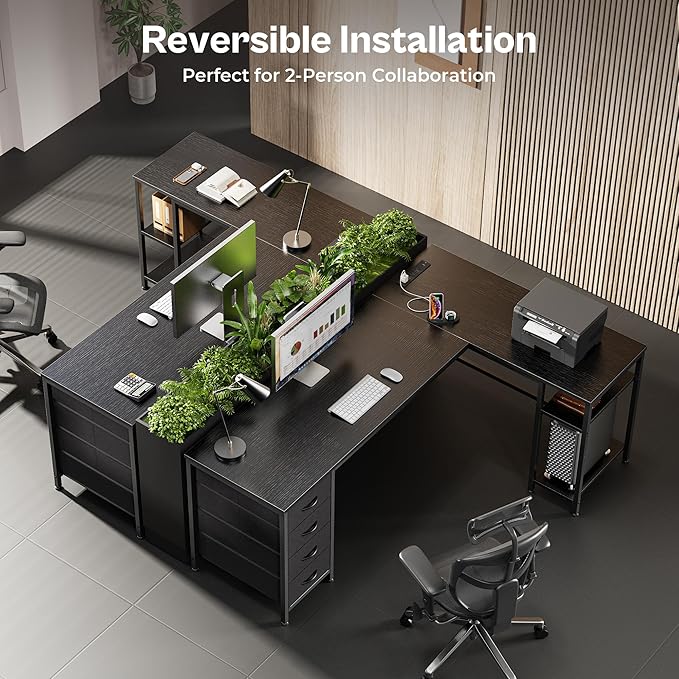 Huuger 63 Inch L Shaped Desk - Image 3